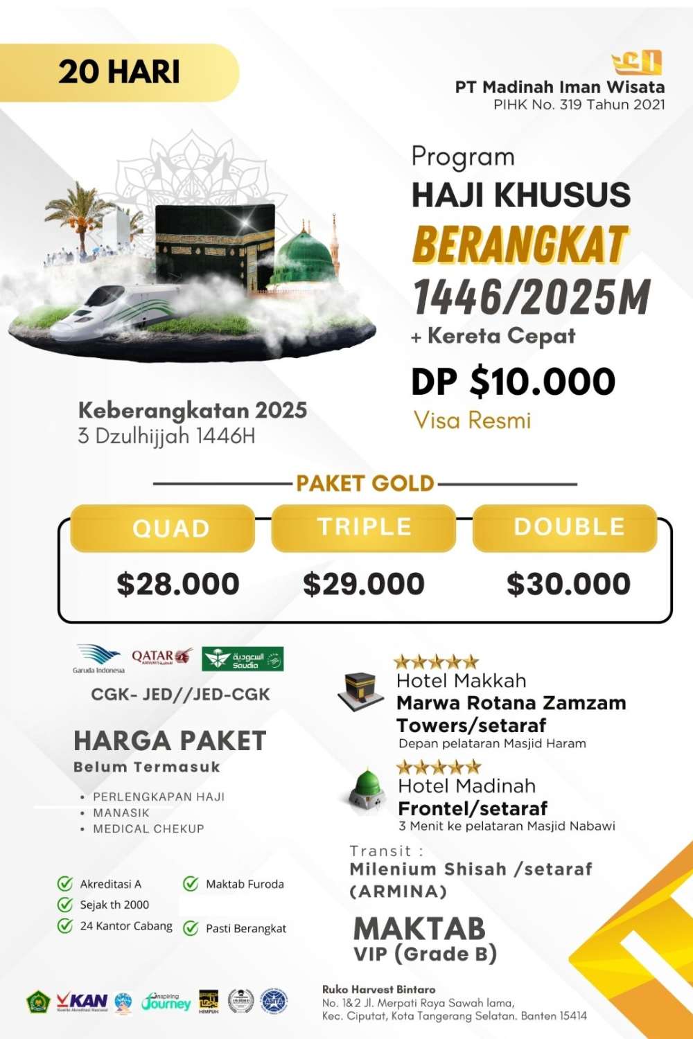 haji furoda 2025 madinah iman wisata